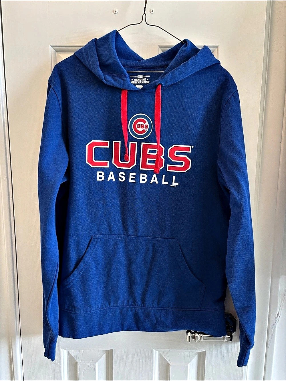 Genuine Merchandise Chicago Cubs Baseball Hoodie Blue & Red Men's Medium